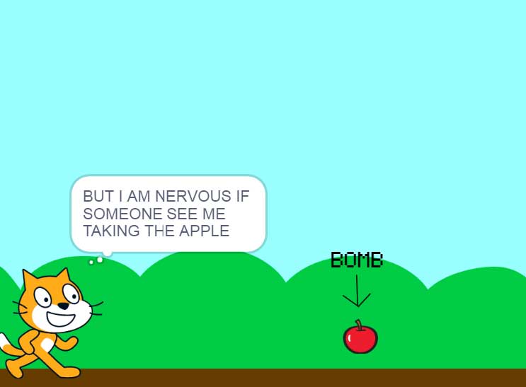 ایده بازی اسکرچ : سیب یا بمب