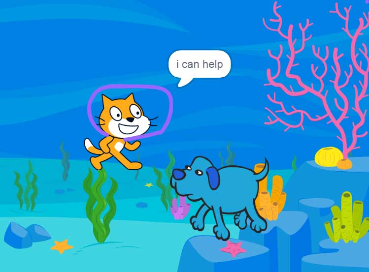 انیمیشن با اسکرچ : نجات سگ از دریا
